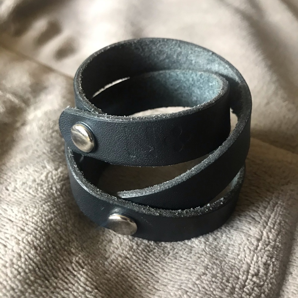 Nickel & Suede Wrap Cuff